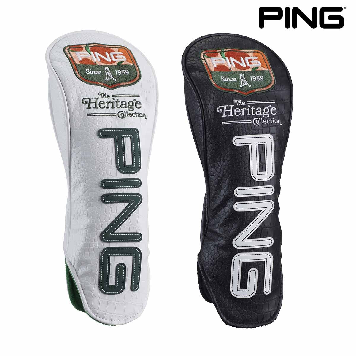 PING Heritage Collection Fairway Wood Head Cover Crocodile PU Black Numbered New