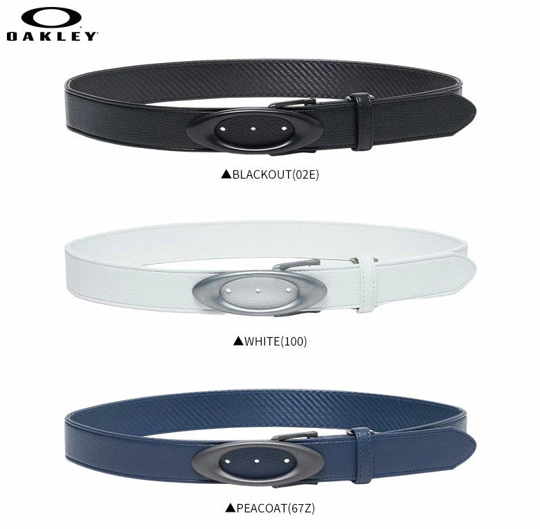 Oakley Golf Men Ellipse Belt Synthetic leather PU logo buckle 2025 White New