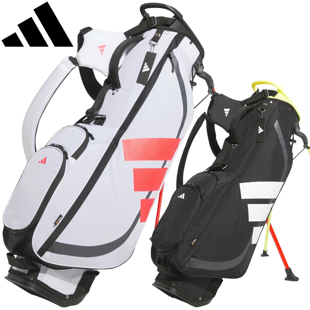 Adidas Golf Carry Stand Bag Adizero Lightweight 7.5 x 47" 2025 Black/Pure Sulfur