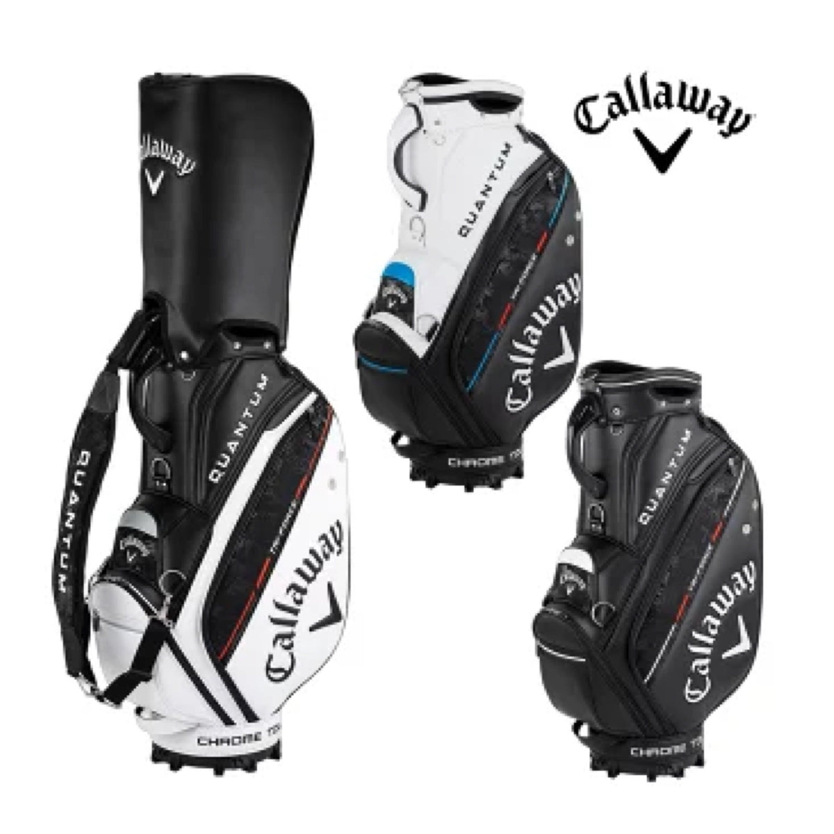 Callaway Tour 26 JM Quantum Cart Bag 9.5" 5-Way Fits 47" Black/White/Blue 2026