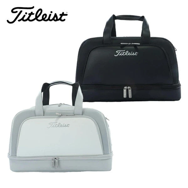 Titleist Golf Authentic Duffel Boston Bag Separate Shoe Compartment Black/Black