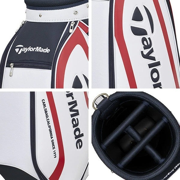 TaylorMade Golf True Light Cart Bag 9 x 47" 5-way Lightweight 2026 White/Black
