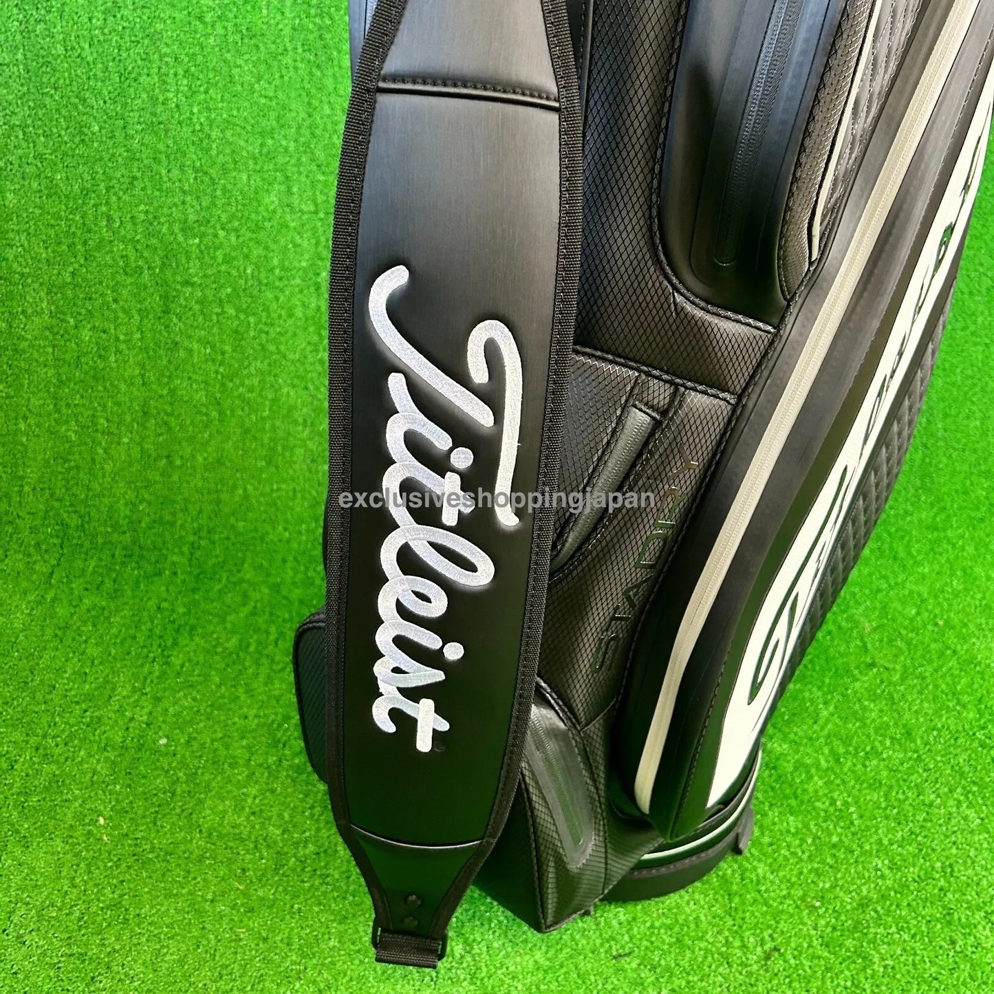 Titleist Mens Golf Premium Cart Bag 2023 10 x 47inch 15-way Divider Black White