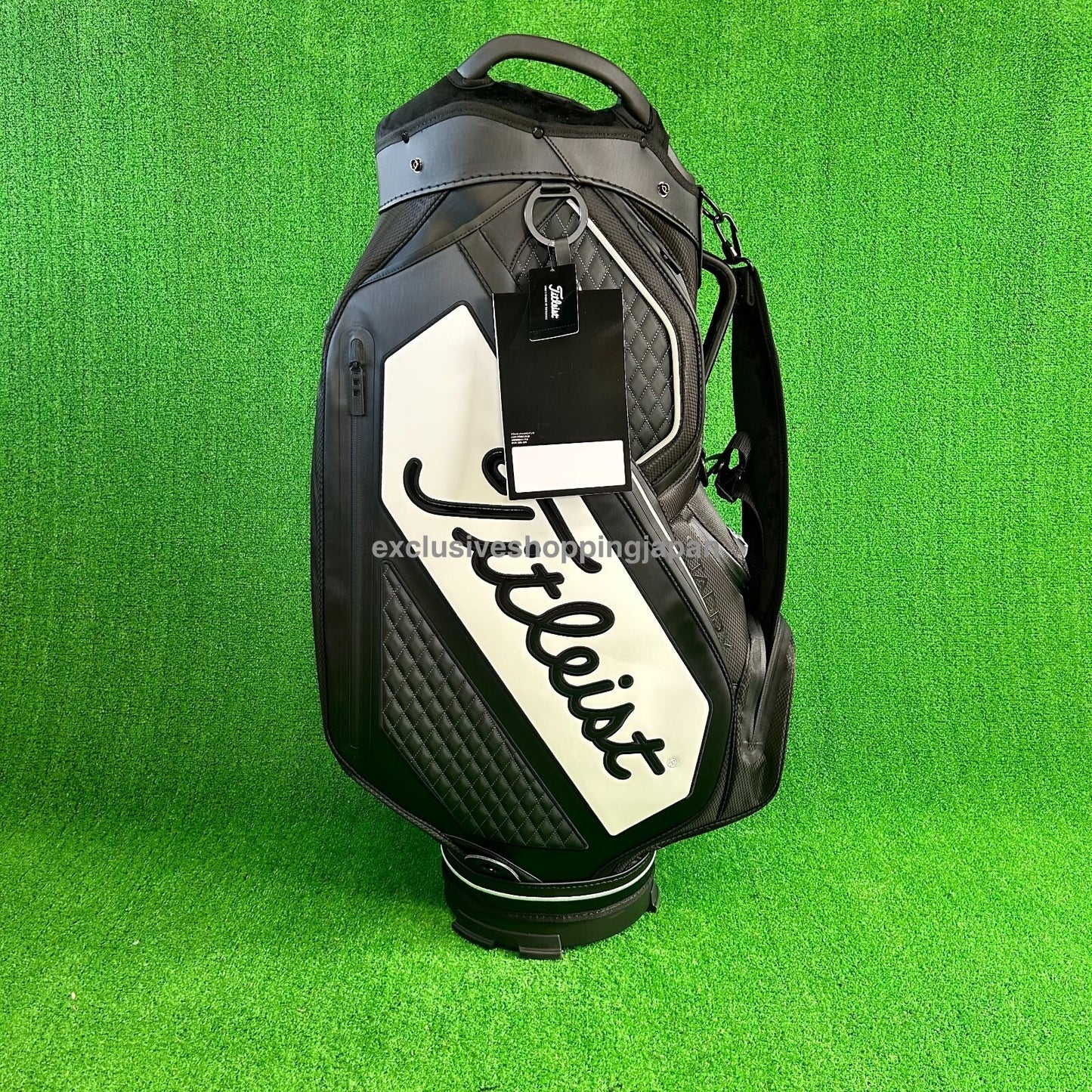 Titleist Mens Golf Premium Cart Bag 2023 10 x 47inch 15-way Divider Black White