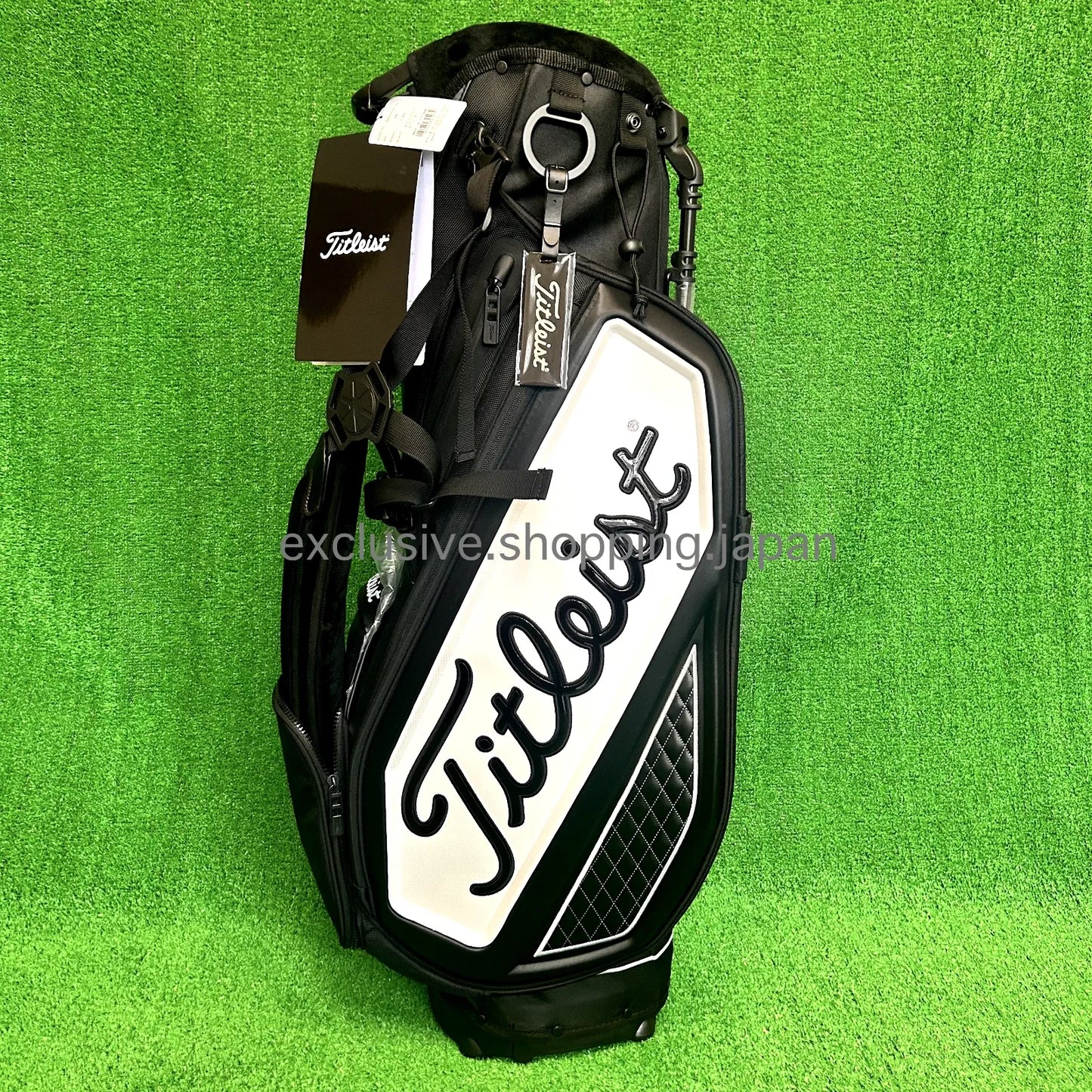 Titleist Premium Stand Bag Black White 9in 4way Divider TB20SXSF Lightweight Men