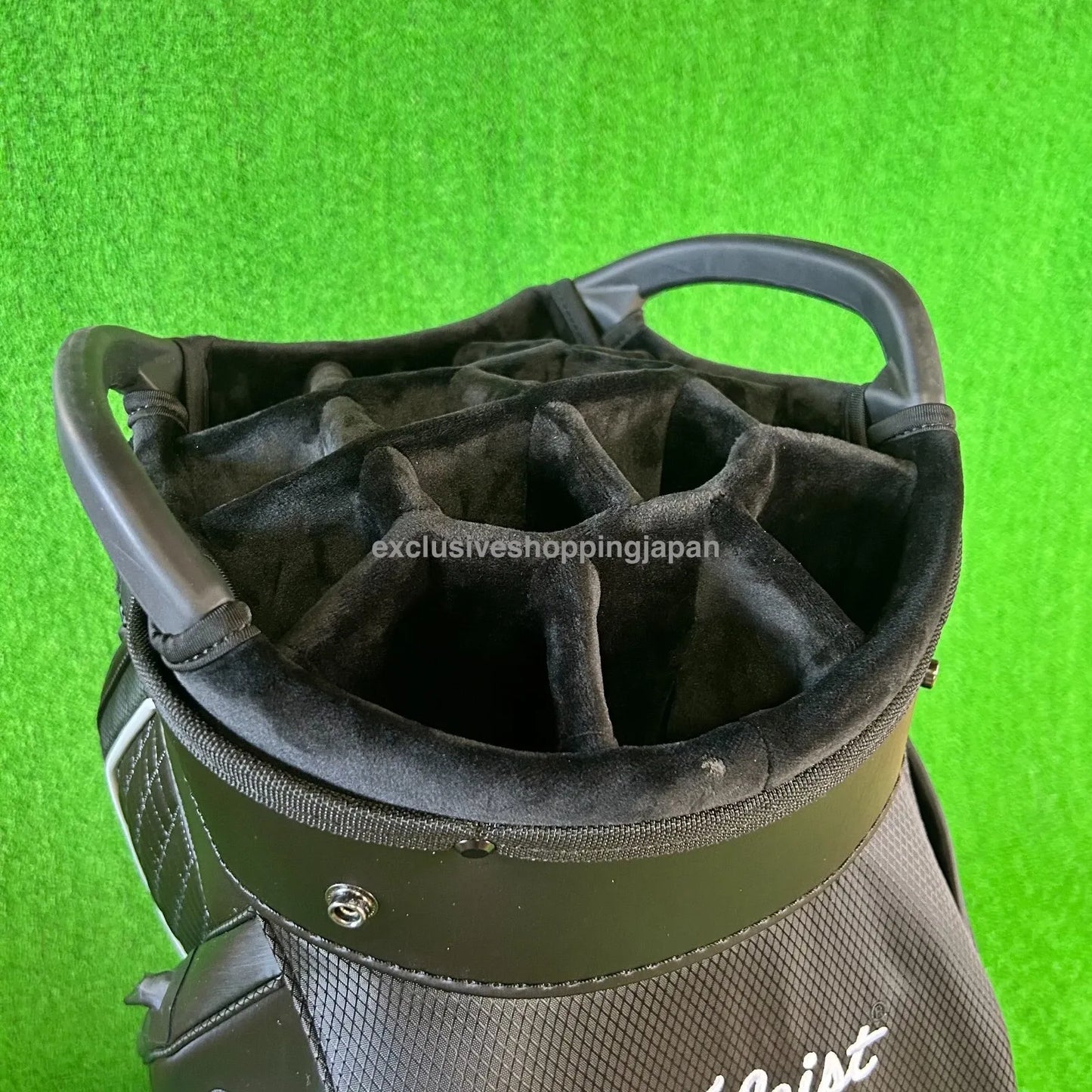 Titleist Mens Golf Premium Cart Bag 2023 10 x 47inch 15-way Divider Black White