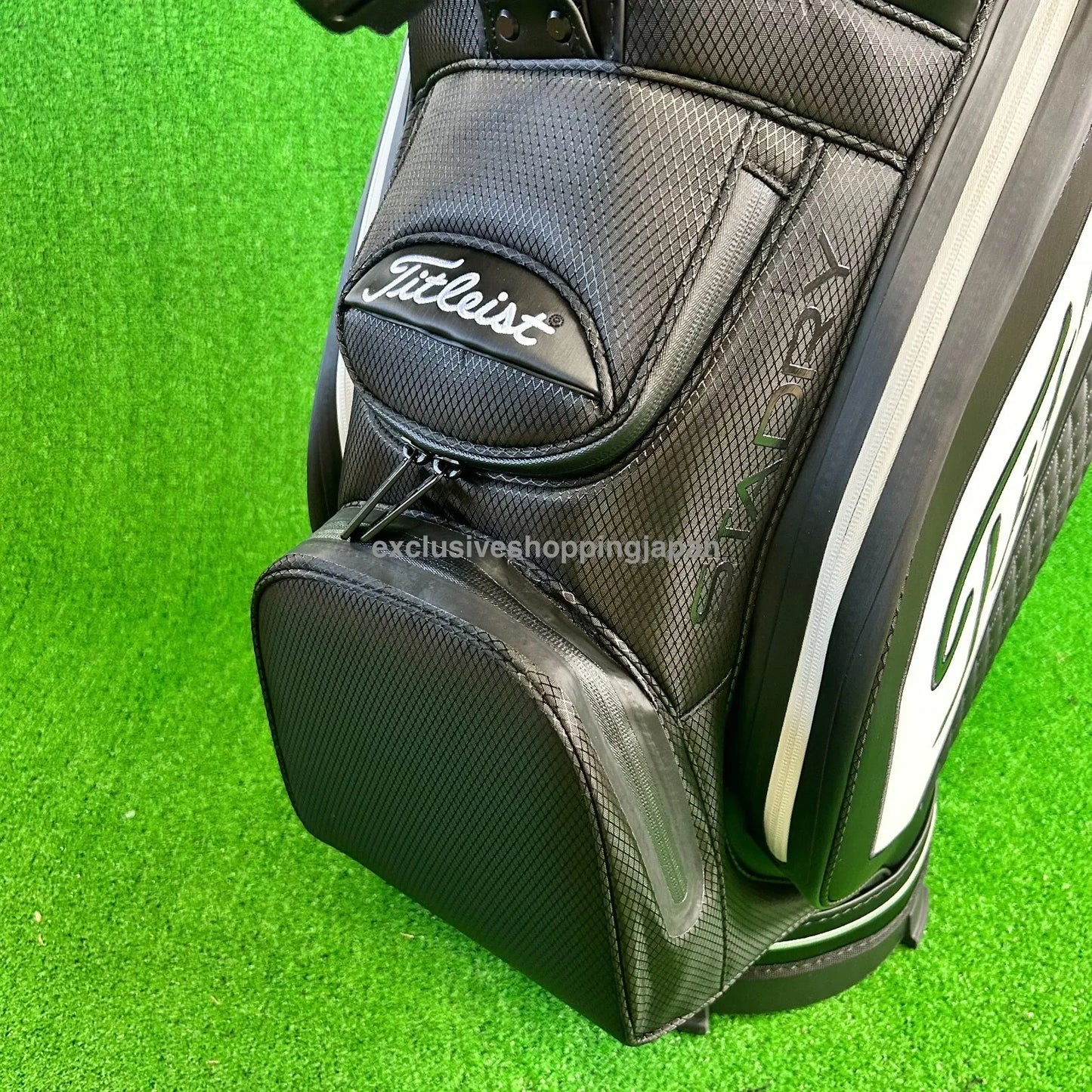 Titleist Mens Golf Premium Cart Bag 2023 10 x 47inch 15-way Divider Black White