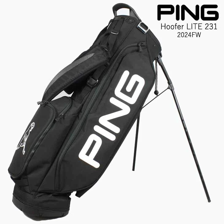 Ping Golf Hoofer Lite Custom Carry Stand Bag 8.5in 4-way Lightweight Black/White