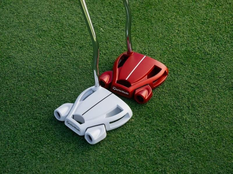 TaylorMade Spider Ghost White Putter Double Bend N7534626 Mallet 34" Steel Shaft