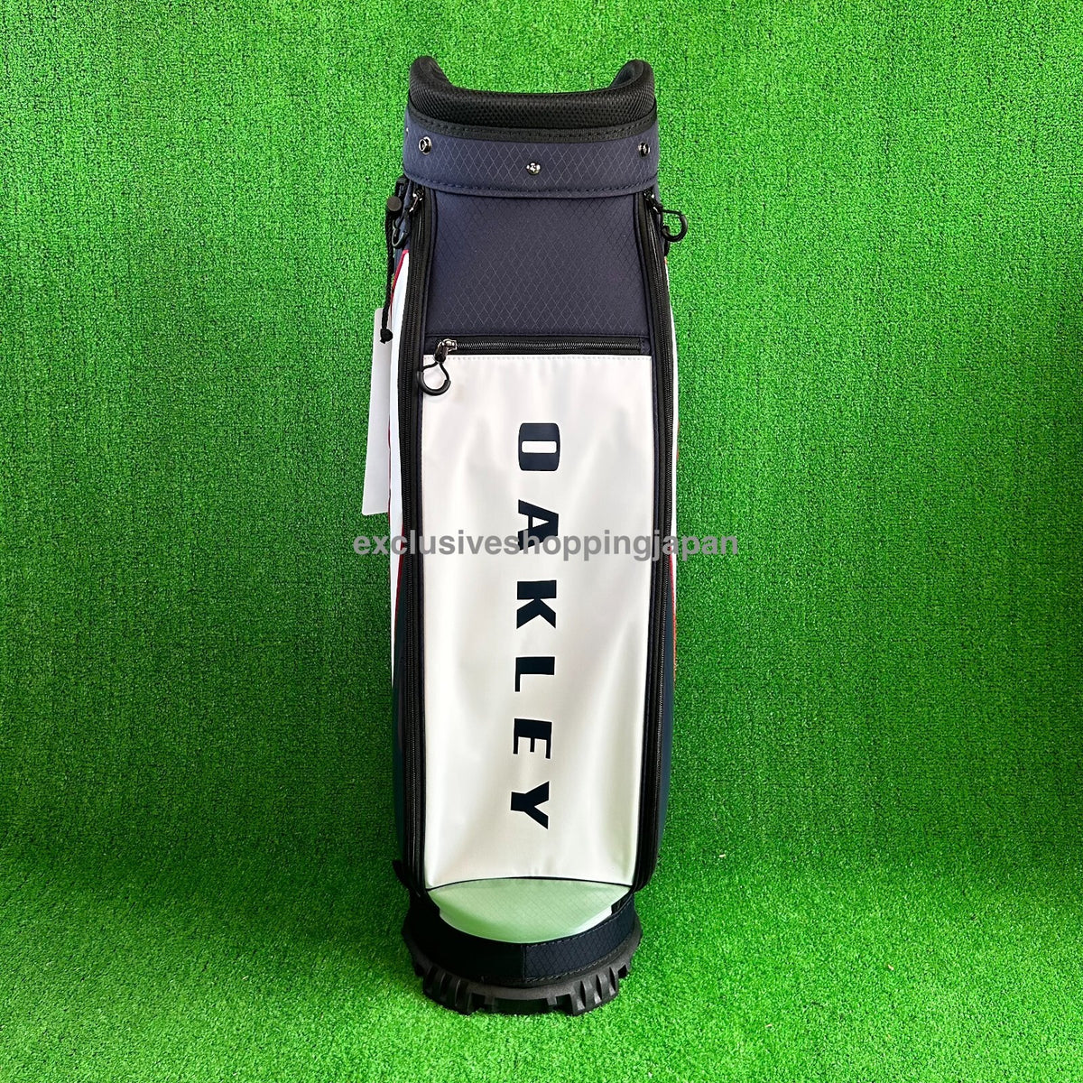 Oakley Golf Cart Bag 9.5 x 47in 5-way 18.0 2025 Padded Shoulder White Multi New