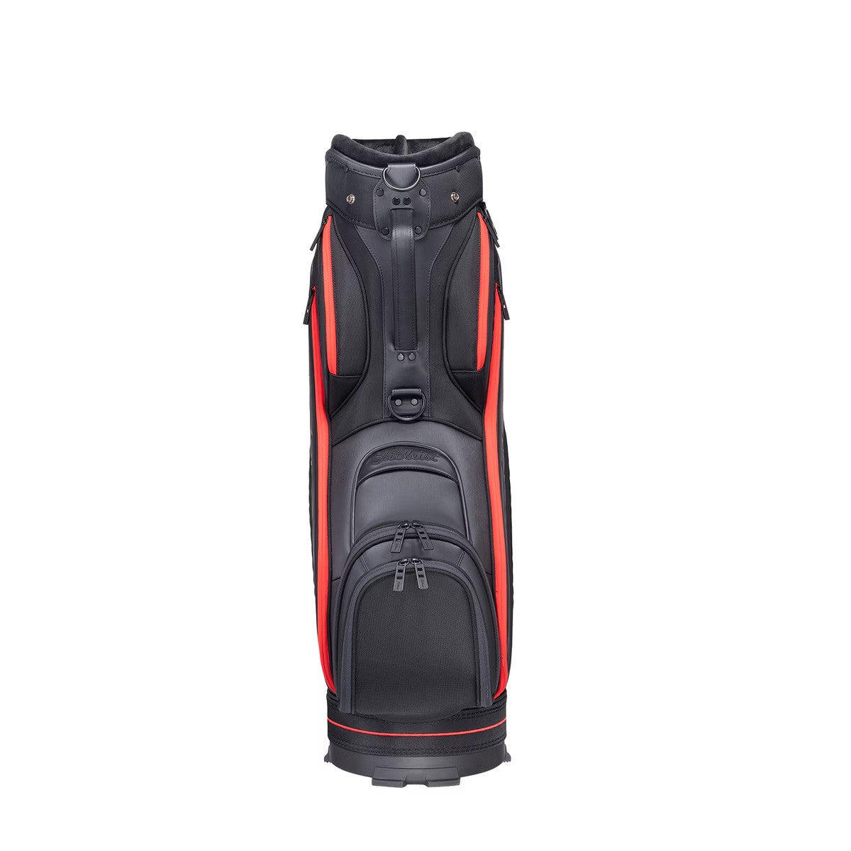 Titleist Golf Tour Staff Bag 6-Way Divider Black Red 9.5" 11Pockets Single Strap