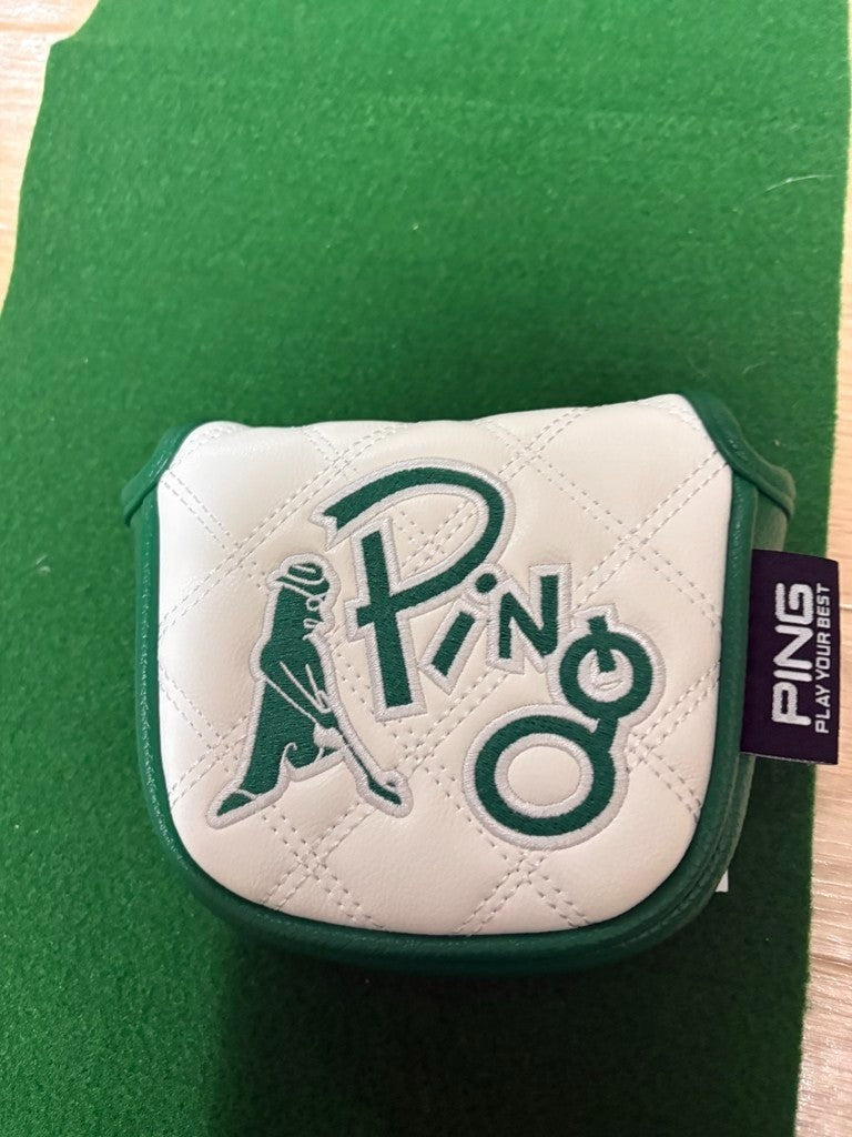 PING Mr.Ping Quilted Mallet Putter Head Cover White Headcover 2026 Golf New Men