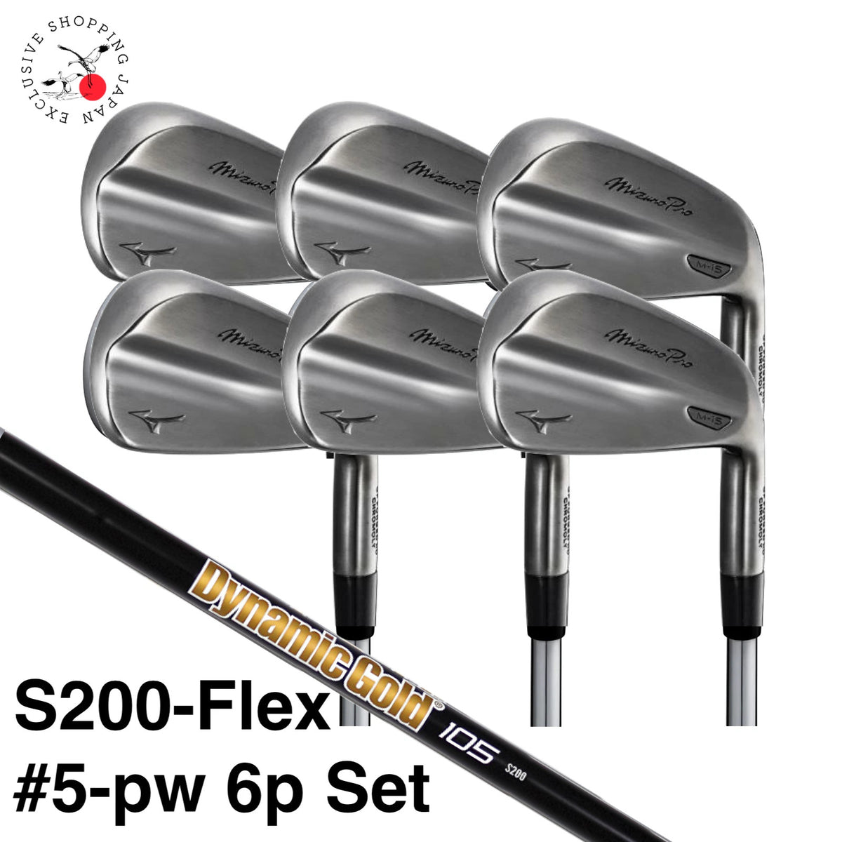 Mizuno Pro M-15 Iron Set #5-9,pw 6p Gray S200-Flex Dynamic Gold 105 ONYX BLACK