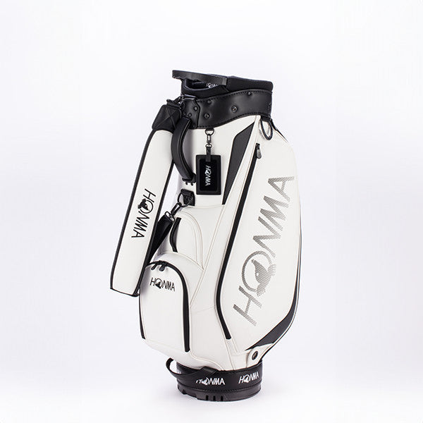 HONMA Big Logo Golf Cart Bag White 9in 4.0kg Divider PU Leather Shoes Pocket New