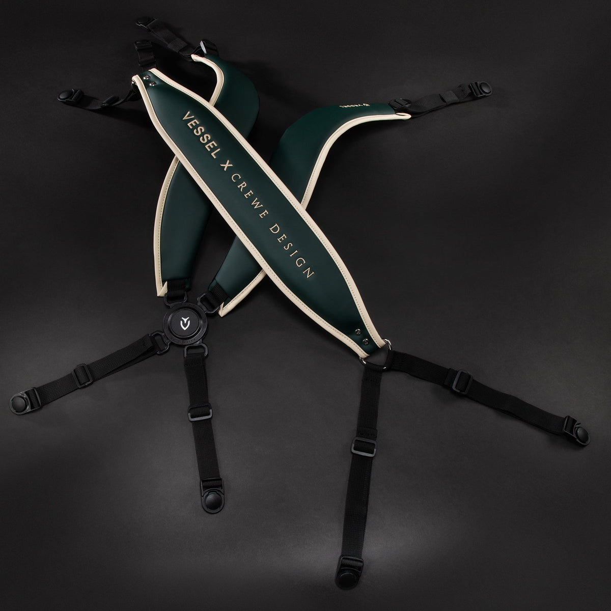 VESSEL Lux Stand Carry Golf Bag Crewe Design 4-Way Divider Cascade Green Limited