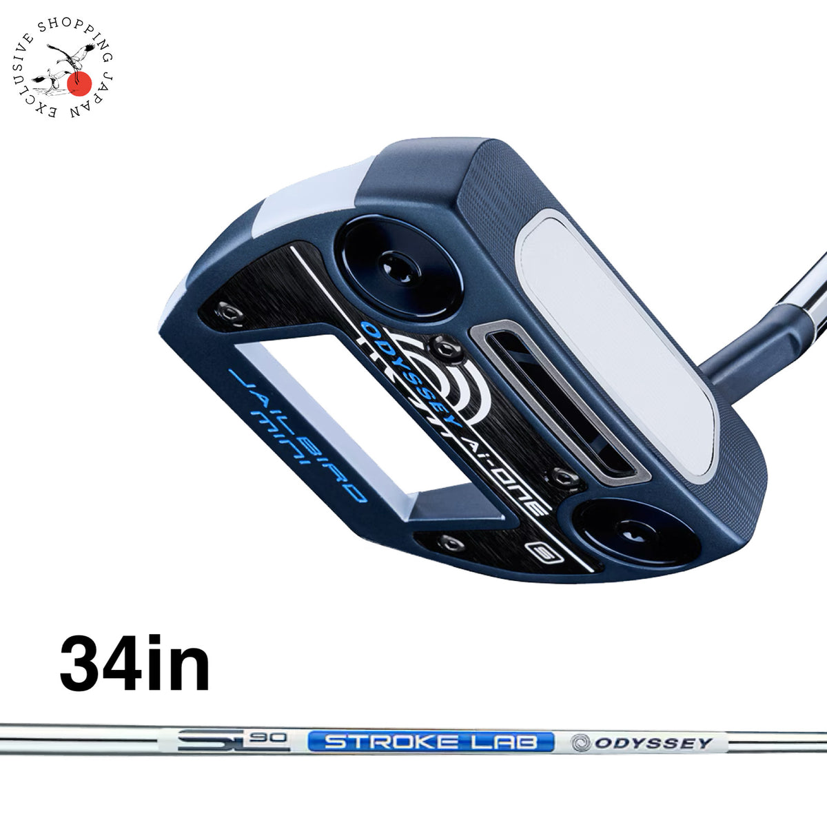 Odyssey Ai-ONE JAILBIRD MINI S Putter 34" STROKE LAB 90 Steel Shaft Slant Neck