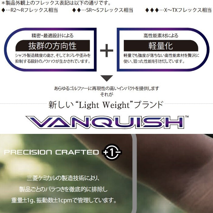 Mitsubishi Chemical Golf Vanquish Iron Club Shafts 5-PW 6pcs Set Flex 5/? New JP