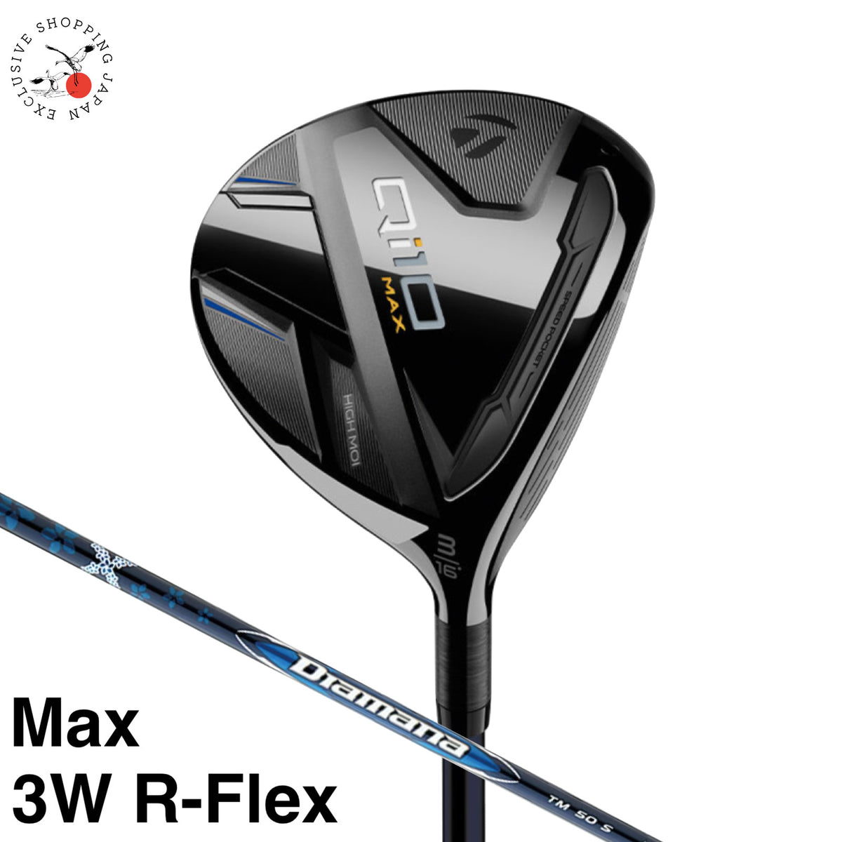 TaylorMade Golf Club Qi10 MAX Fairway Wood 3W 16° Men Diamana Blue TM50 R-Flex