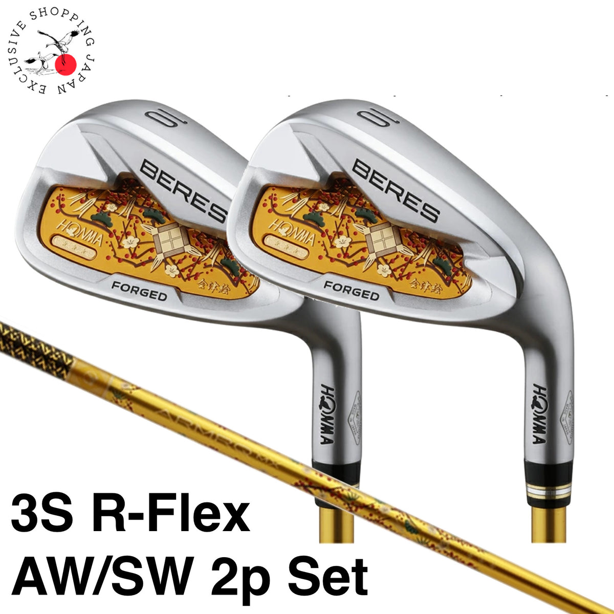 HONMA Golf BERES Aizu 3S 3 Star Iron Set AW SW R-Flex ARMRQ MX Graphite Shaft RH