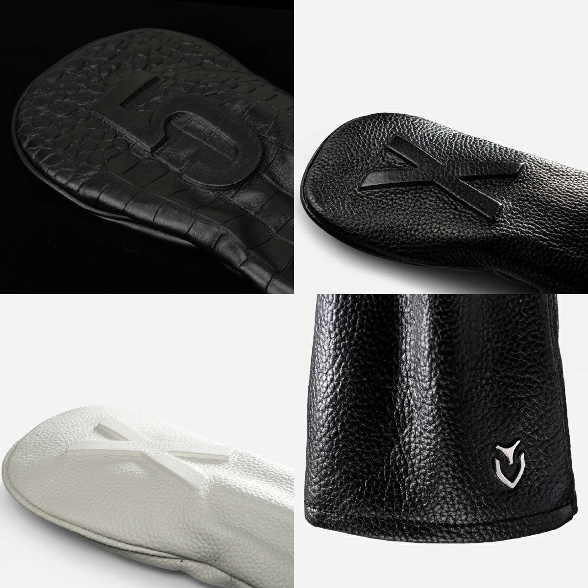 VESSEL Golf LUX EMBOSSED X Fairway Wood Headcover Croc Black Genuine Leather