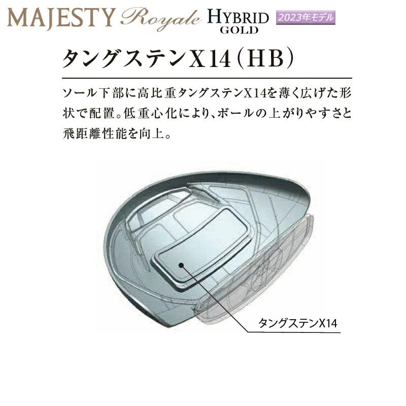 MAJESTY Golf Royale Gold Utility Hybrid 4H SR-Flex MAJESTY LV550 Graphite Shaft