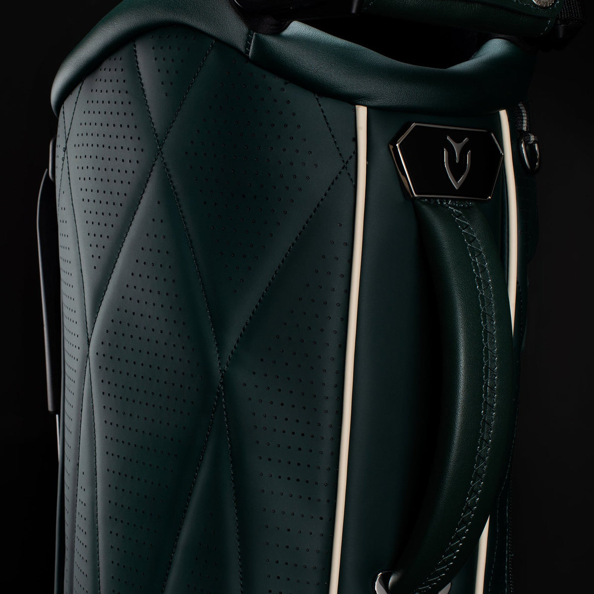 VESSEL Lux Stand Carry Golf Bag Crewe Design 4-Way Divider Cascade Green Limited