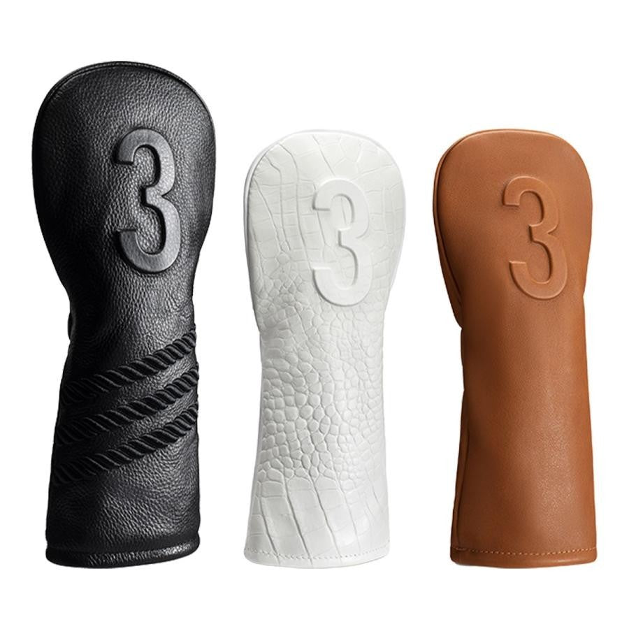VESSEL Golf LUX EMBOSSED 5W Fairway Wood Headcover Smooth Brown Leather FW 2025