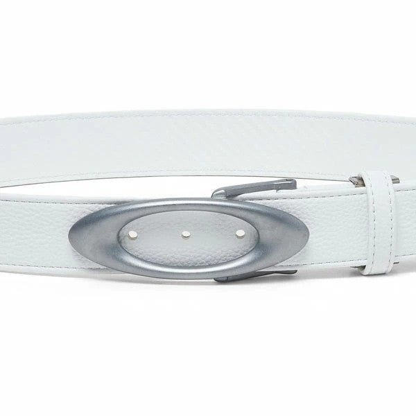Oakley Golf Men Ellipse Belt Synthetic leather PU logo buckle 2025 White New