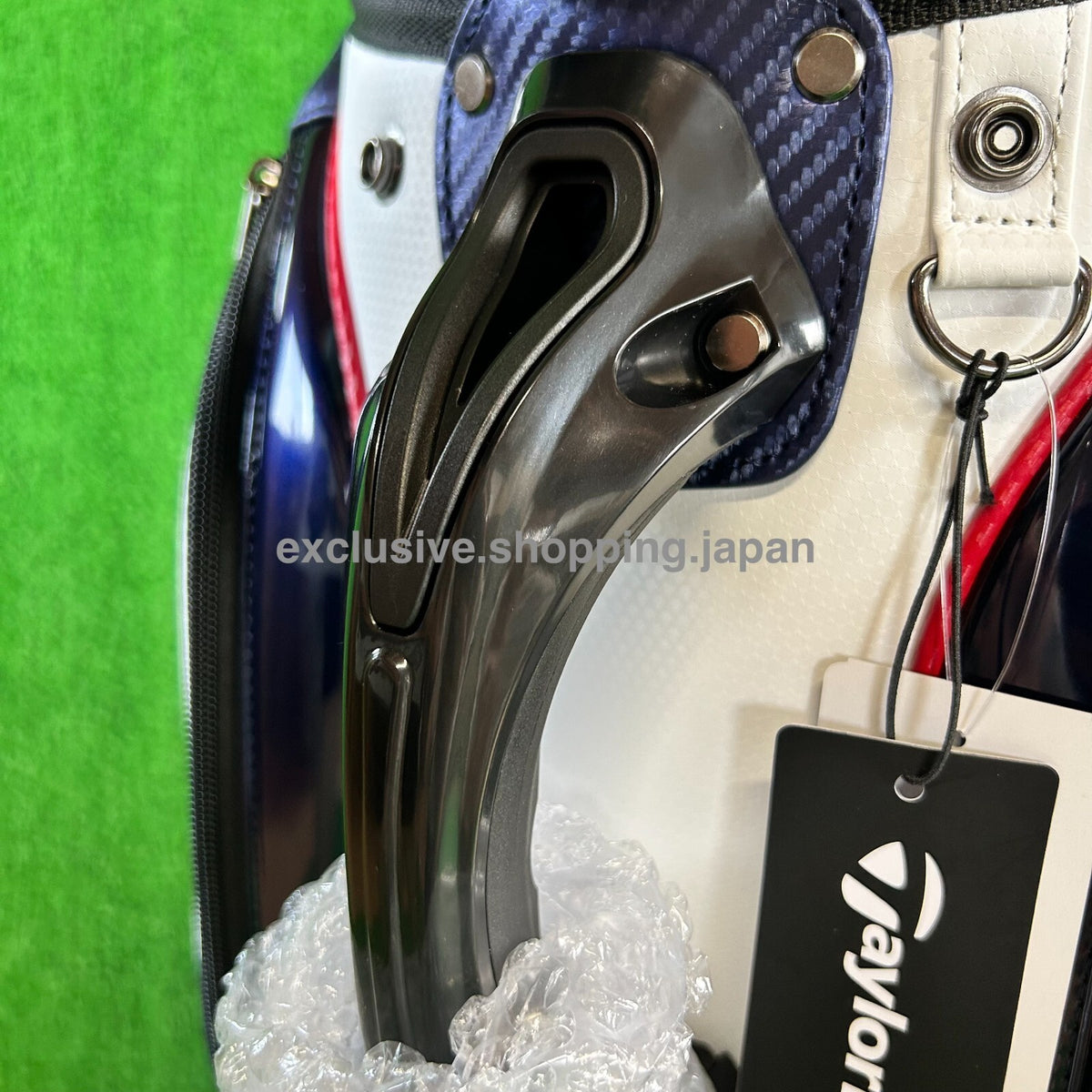 TaylorMade Golf Auth-tech Cart Bag 9 x 47in 4-way 2025 Model White / Navy / Red