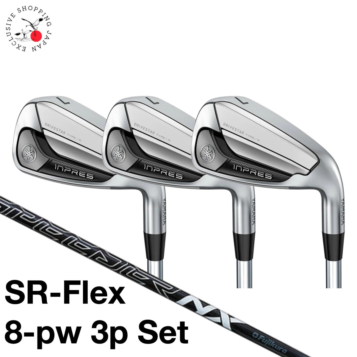 YAMAHA inpres DRIVESTAR TYPE/D Iron Set 8-9,pw 3p SPEEDER NX Graphite SR-Flex JP