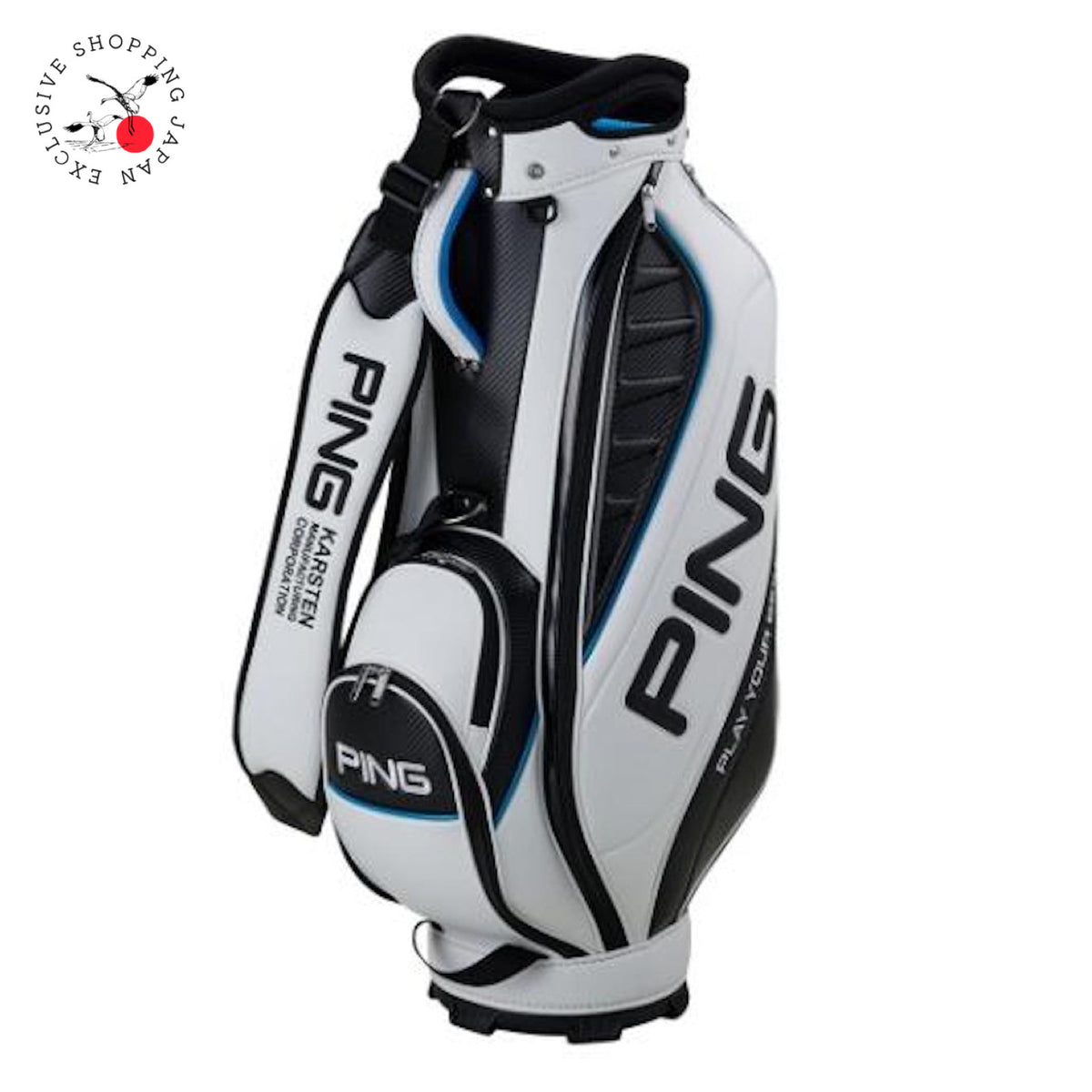 Ping Golf XLT Cart Bag 9in White 5-way Divider 2025 Model Lightweight 2.9kg PSL