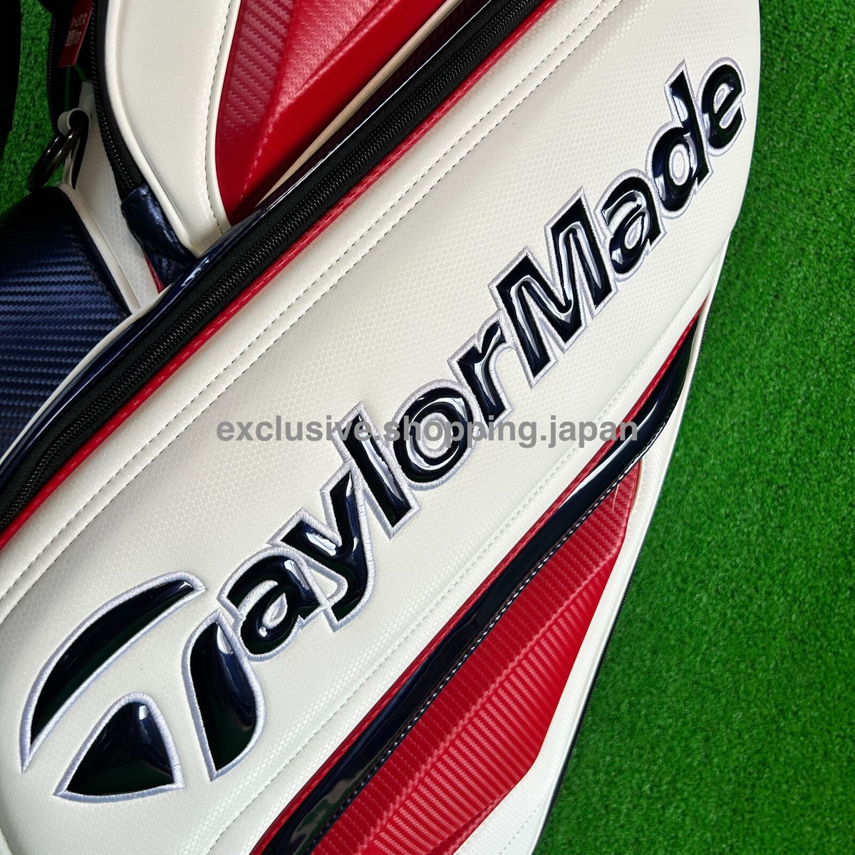 TaylorMade Golf Auth-tech Cart Bag 9 x 47in 4-way 2025 Model White / Navy / Red