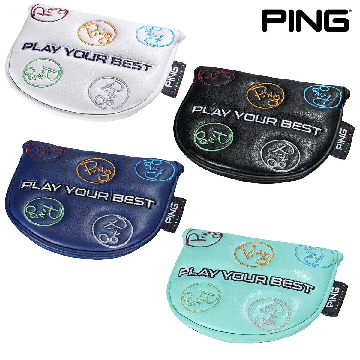 PING Dancing Mallet Putter Head Cover Navy Headcover 2026 Golf New Unisex Shaft
