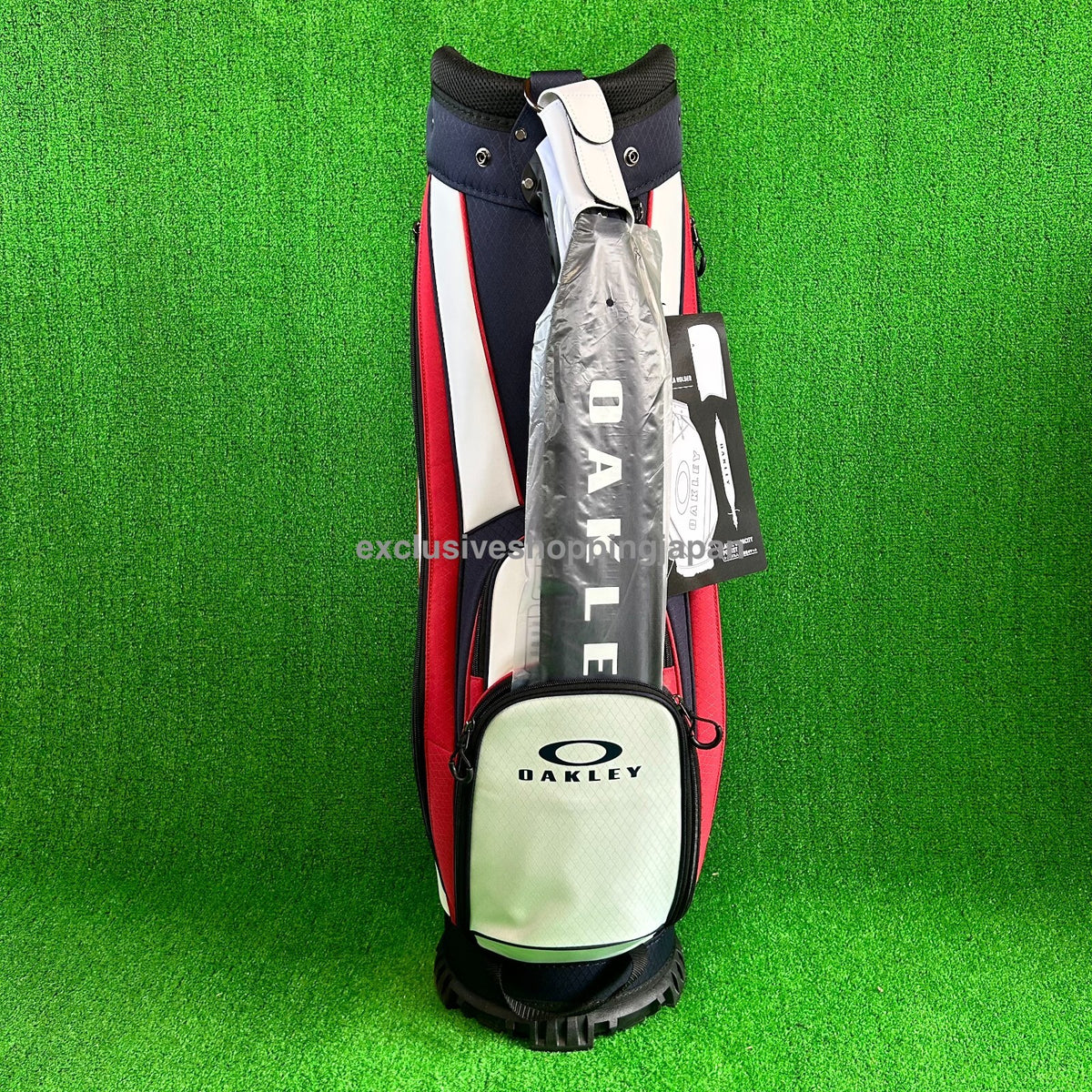 Oakley Golf Cart Bag 9.5 x 47in 5-way 18.0 2025 Padded Shoulder White Multi New