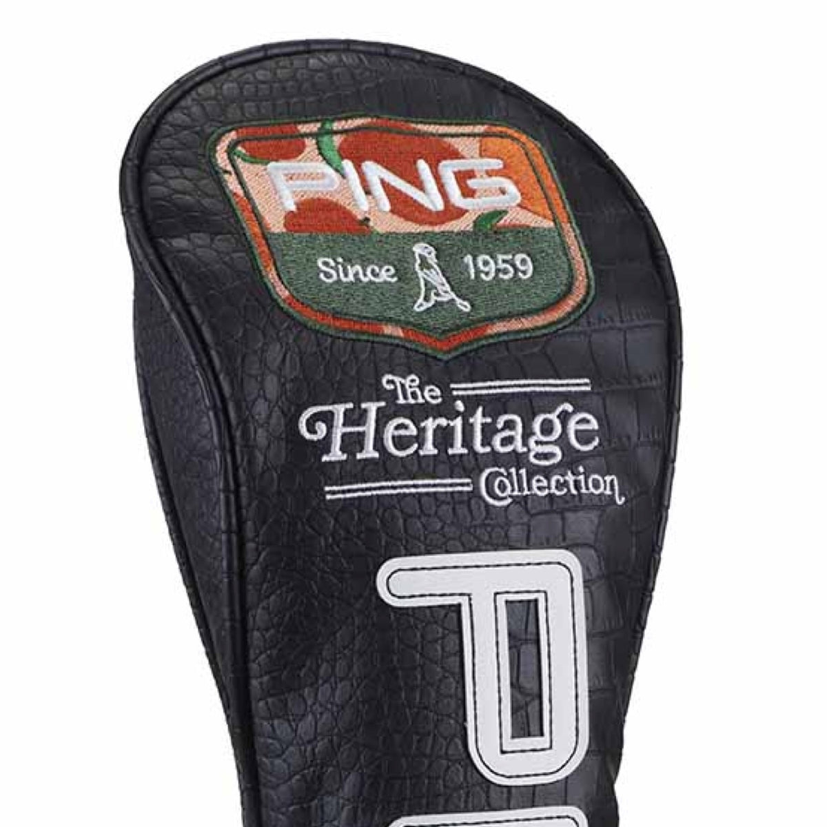PING Heritage Collection Fairway Wood Head Cover Crocodile PU Black Numbered New