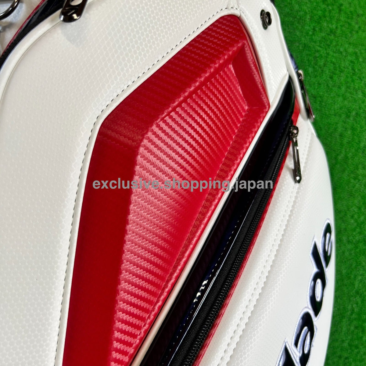 TaylorMade Golf Auth-tech Cart Bag 9 x 47in 4-way 2025 Model White / Navy / Red
