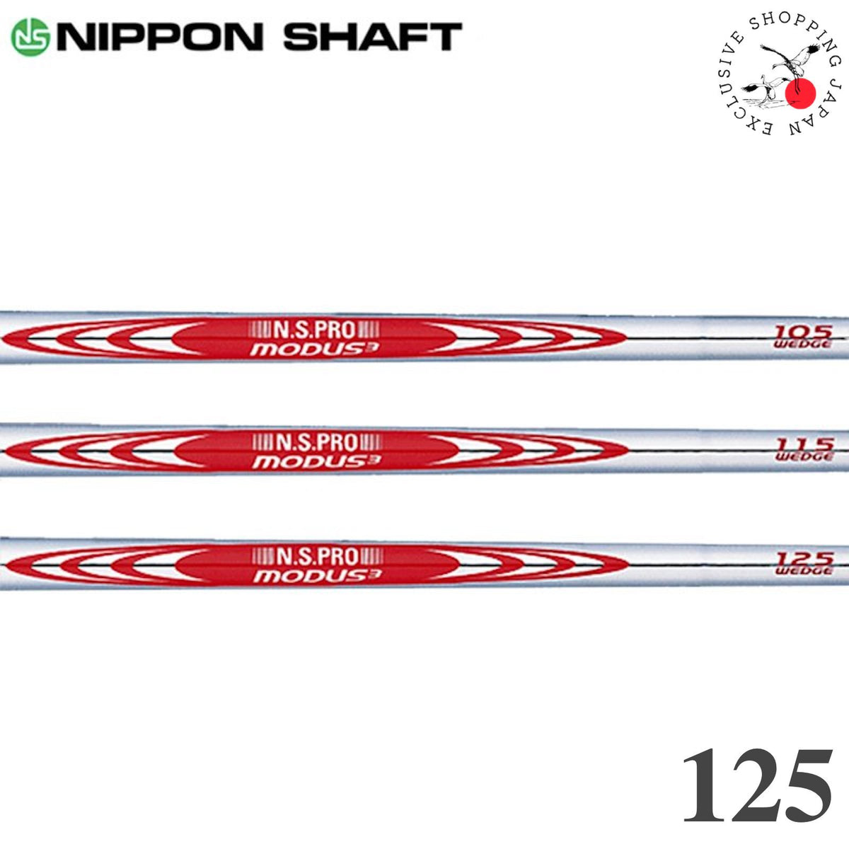 Nippon Shaft N.S. Pro Modus3 125 Steel Wedge Shaft Golf Club 37 inch Model New