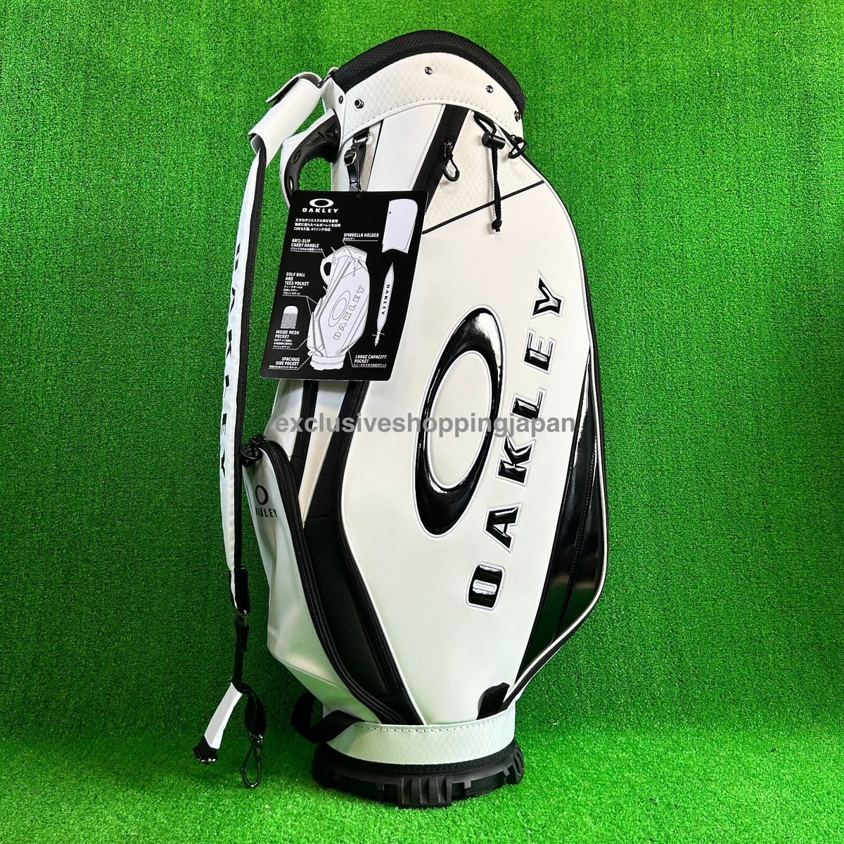 Oakley Golf Cart Bag 9.5 x 47inch 18.0 2025 Model 5-way Ellipse Logo PU White