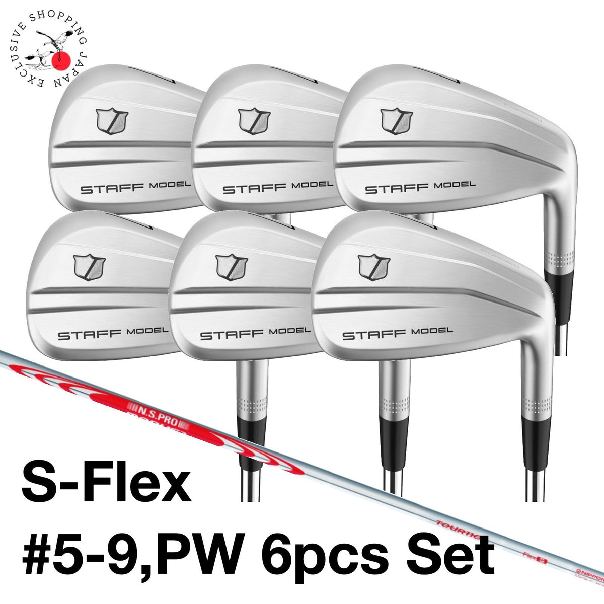 Wilson Staff Model XB Iron Set #5-9,PW 6pcs S-Flex N.S.PRO MODUS3 TOUR 110 RH