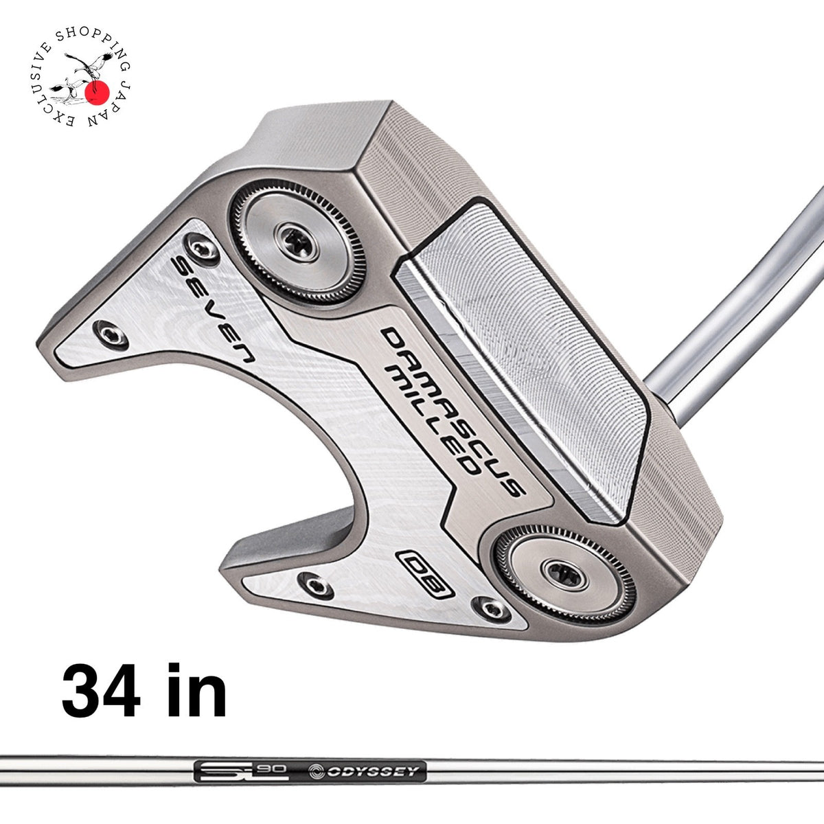 Odyssey DAMASCUS MILLED SEVEN DB #7 Putter 34 in STROKE LAB 90 Steel Shaft 2026