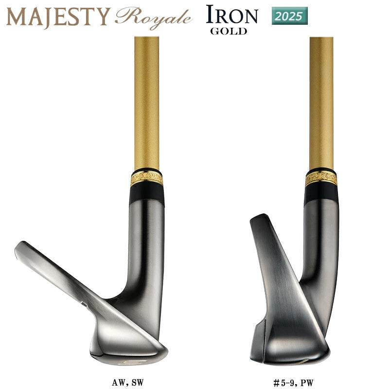 MAJESTY Royale Gold Iron Set 5-9,pw,aw,sw 8pcs Graphite Shaft SR-Flex New