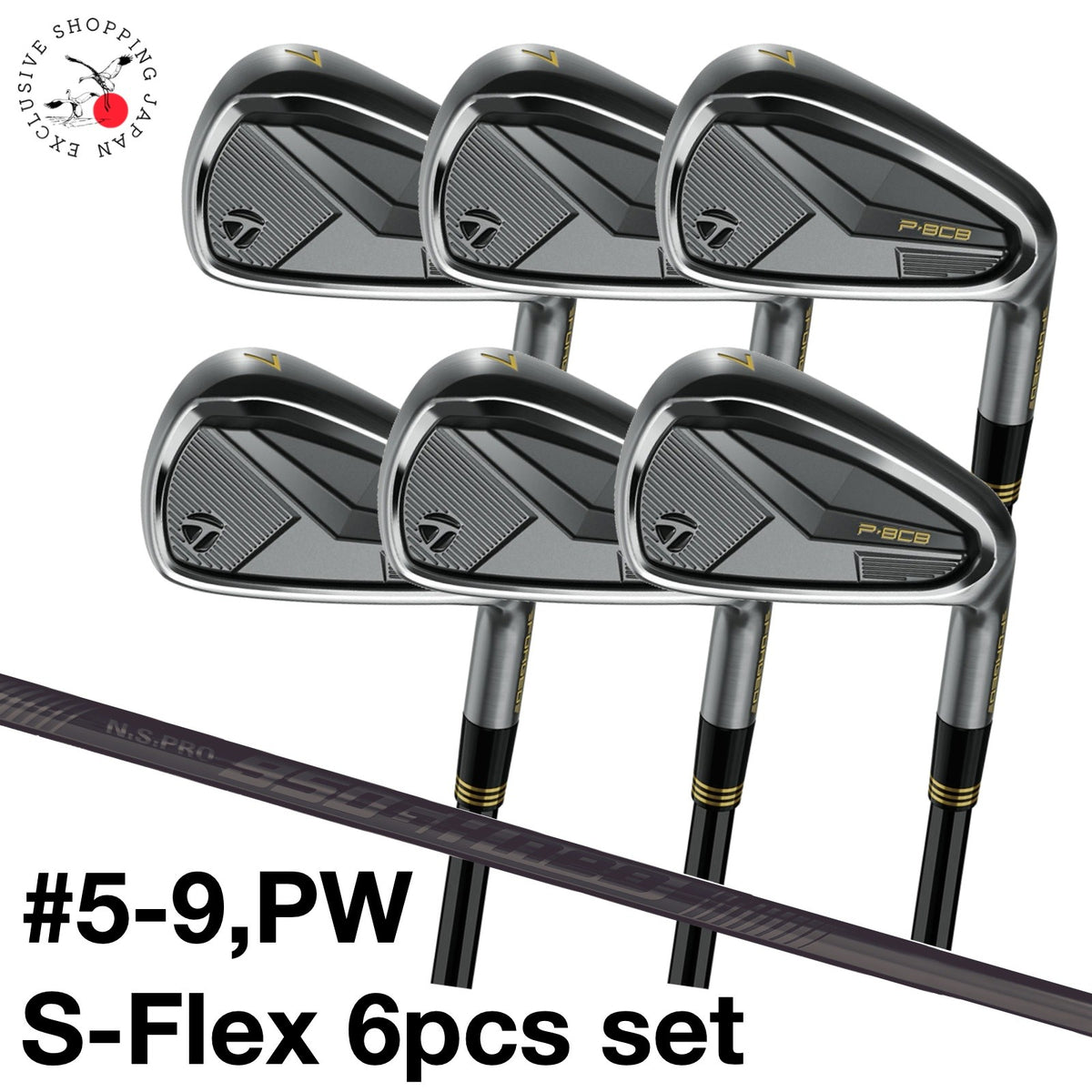 TaylorMade P8CB Midnight Obsidian Iron Set 5-9,pw 6p N.S.PRO 950GH NEO S-Flex