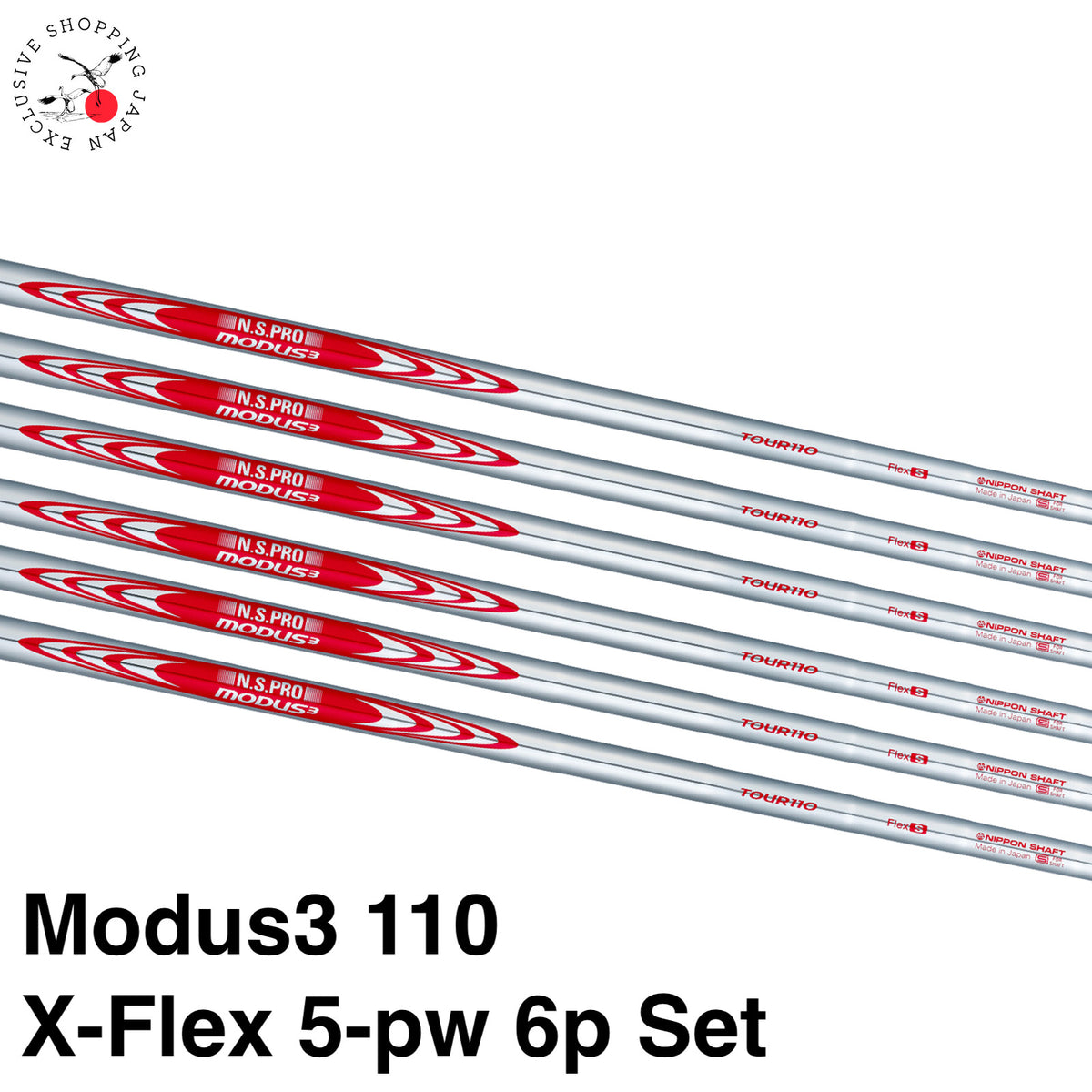 Nippon Shaft Golf N.S. Pro Modus3 Tour 110 Steel Iron Shaft 6 Set #5-pw X-Flex