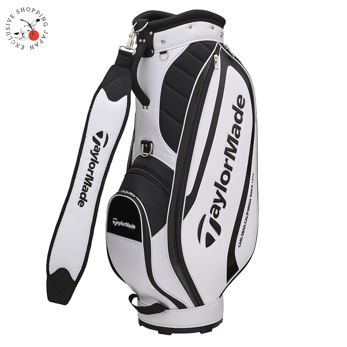 TaylorMade Golf True Light Cart Bag 9 x 47" 5-way Lightweight 2026 White/Black