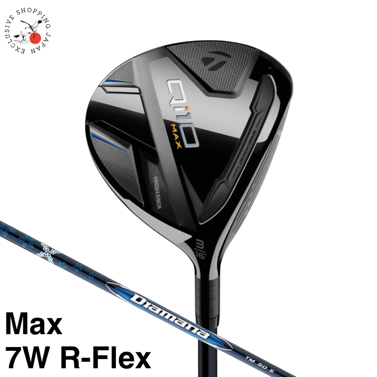 TaylorMade Golf Club Qi10 MAX Fairway Wood 7W 22° Men Diamana Blue TM50 R-Flex