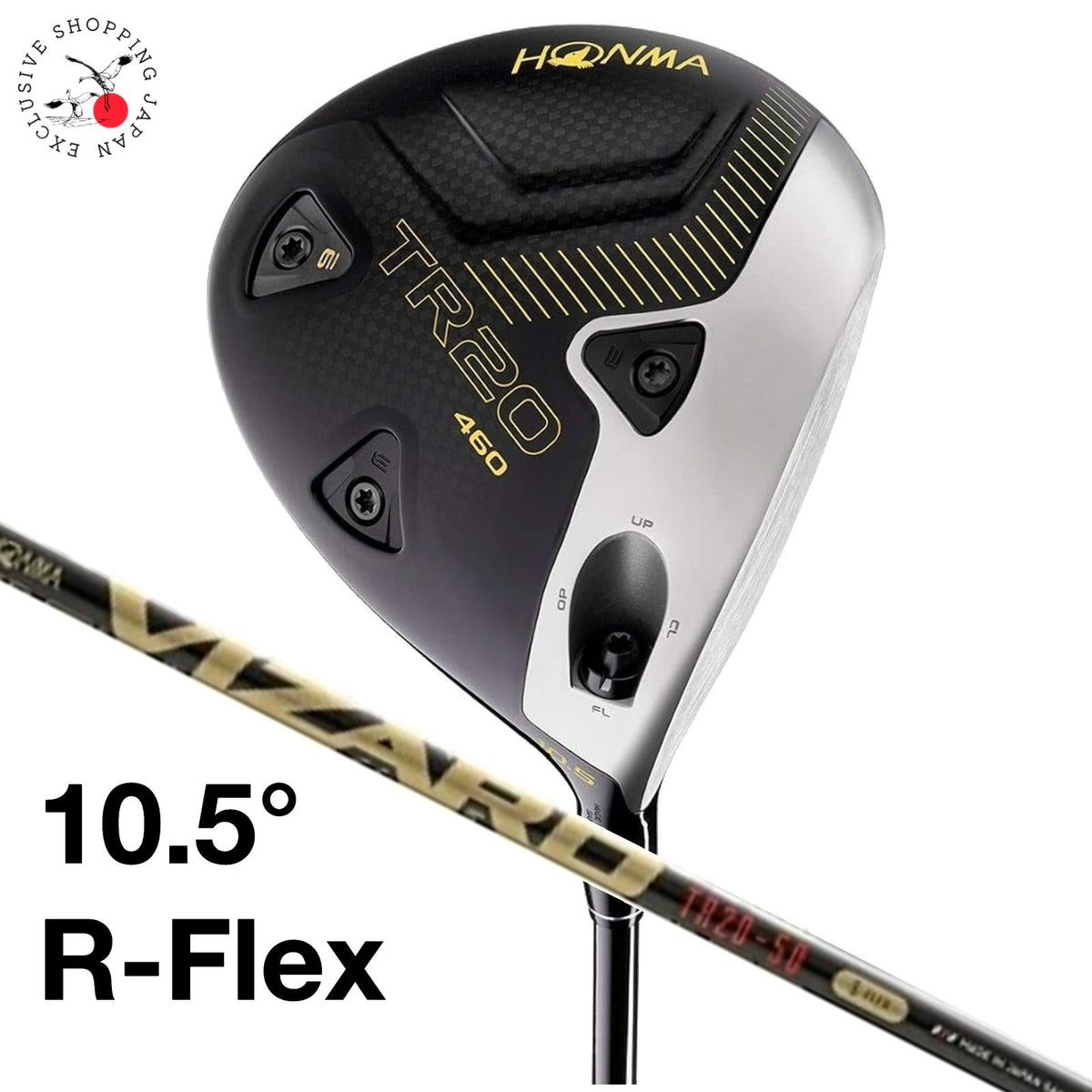 Honma Tour World TR20 460 Driver 10.5° Vizard TR20-50 R-Flex Carbon Shaft Japan