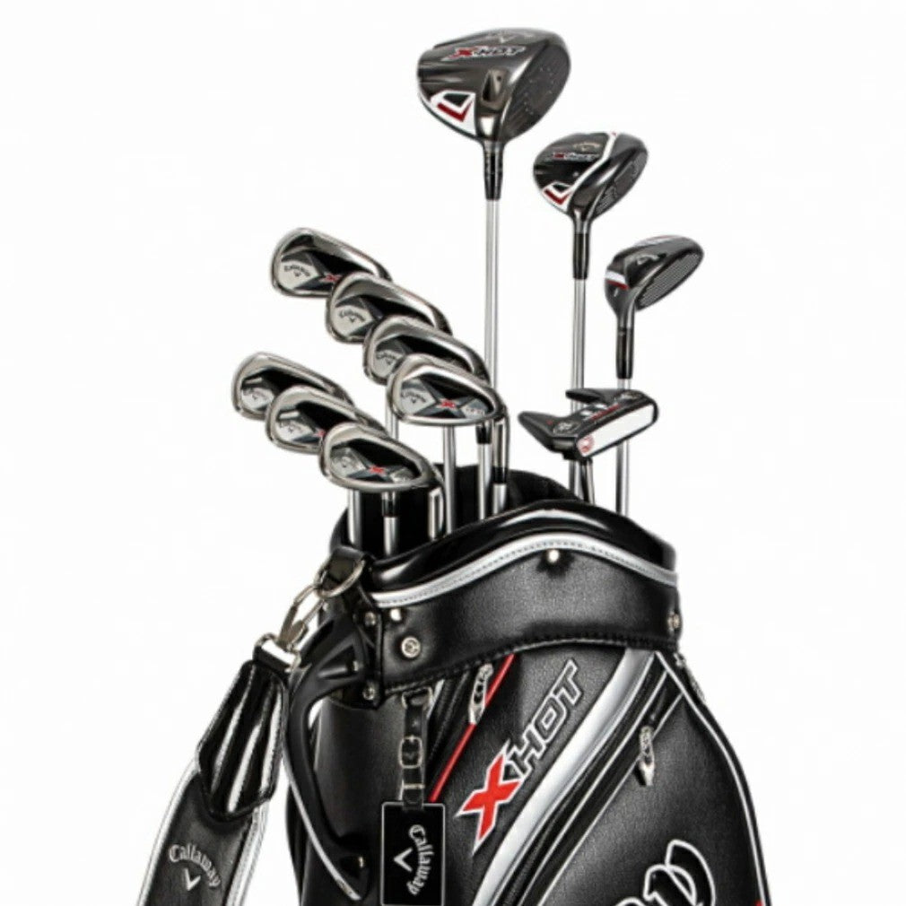 Callaway X HOT Club Set Cart Bag DR/5W/5H/6-P,A,SW/PT 12pcs R-Flex Carbon Shaft