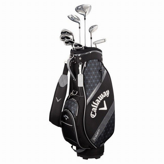 Callaway Ladies Solaire Club Set Black DR/5W/6H/7-SW/PT 8 Set Golf Bag Headcover