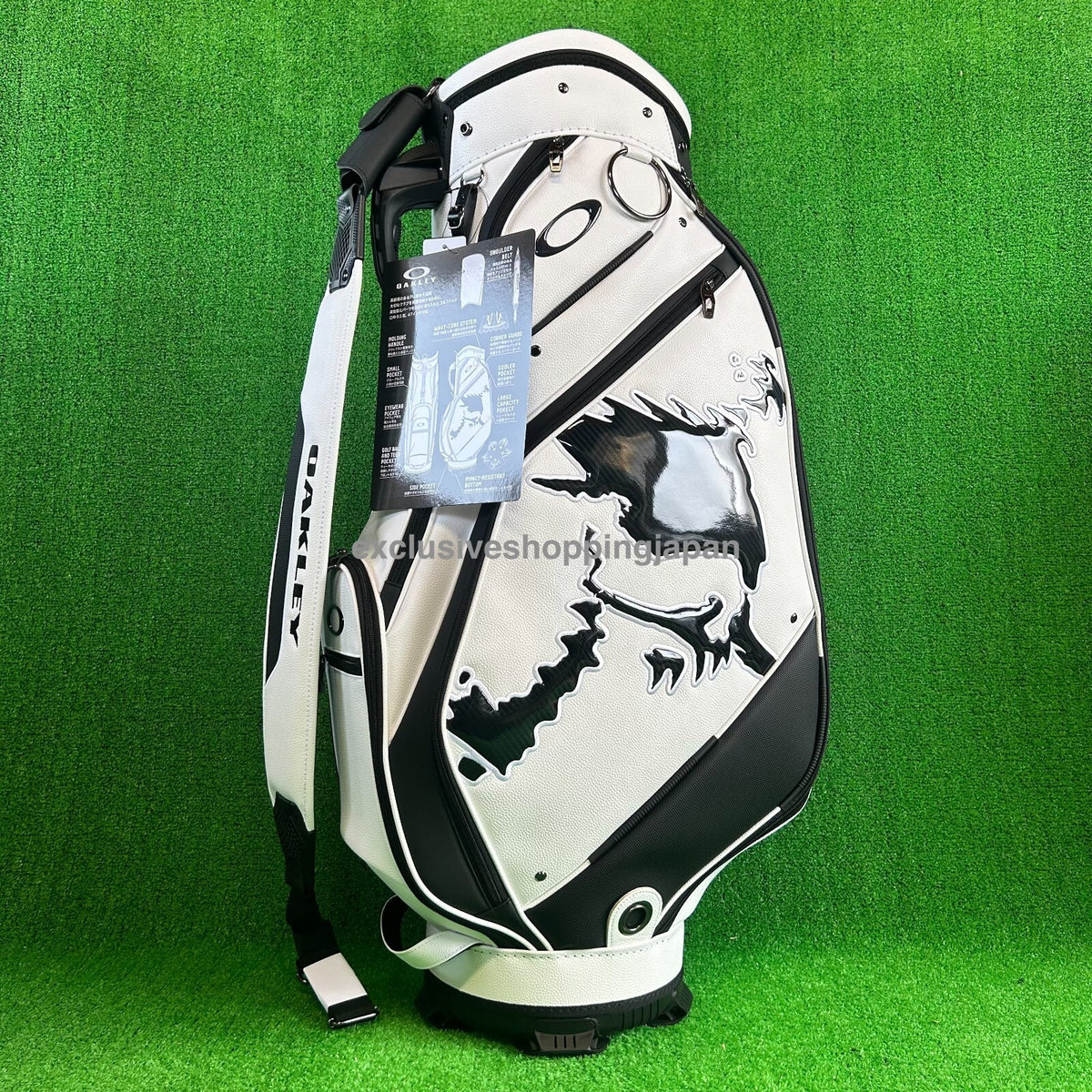 Oakley Golf Cart Bag Skull 18.0 5 x 47in 5-way Divider Pockets White 2025 Model