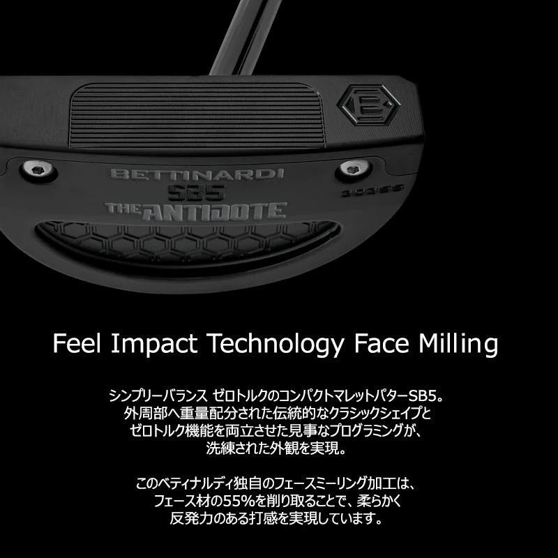 BETTINARDI ANTIDOTE SB5 Limited Blackout Zero-Torque Center Shaft Putter 34" RH